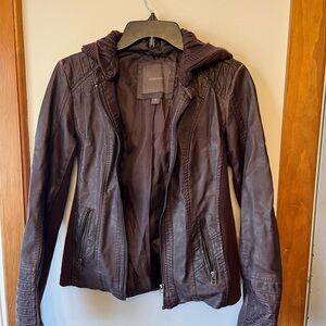 Maurices Dark Brown Faux Leather Jacket